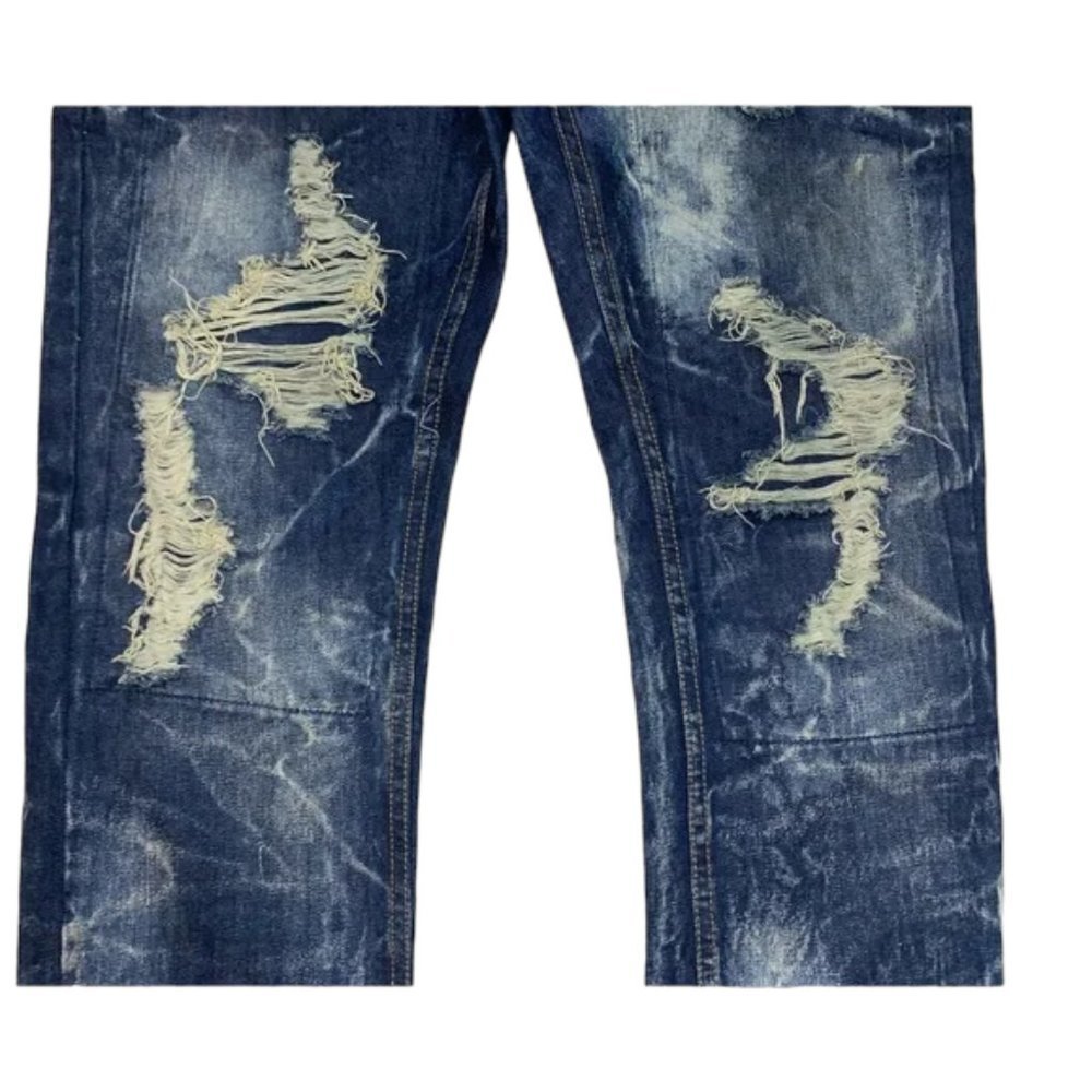 The Heritage by America 1776 light acid wash deconstructed denim jeans 34/33 - Picture 13 of 13